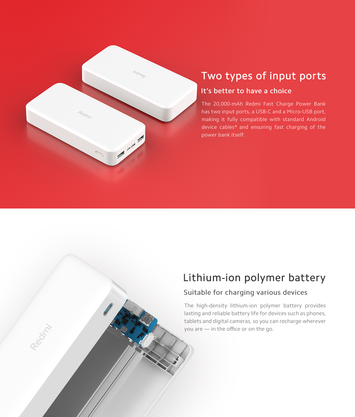Polnilna Baterija Xiaomi Redmi Power bank